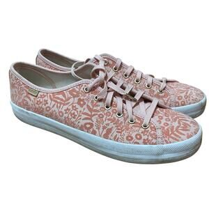 KEDS X Rifle Paper Co. Women's 9 Kickstart Tapestry‎ Tex In Peach Pink Floral